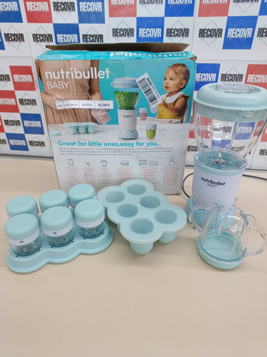 Baby Batidora, sistema preparación alimentos a bebés, componentes y accesorios sin BPA, potencia de 250 W, NBY100 nutribullet